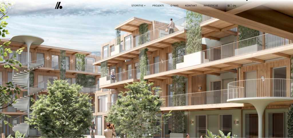 A premium WordPress portfolio for a Slovenian architecture studio